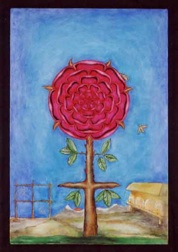 alchemical rose. Painting by John Eberly